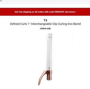 T3 Defined Curls 1" Clip Curling Iron